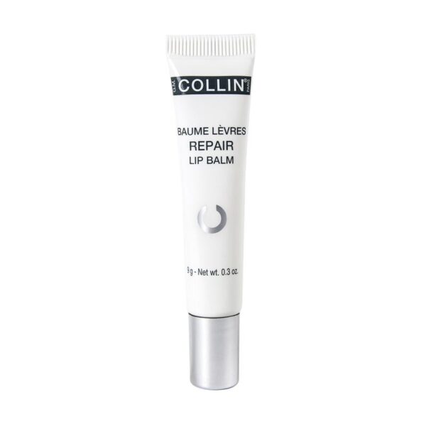 A tube of lip balm with the word " collin " written on it.
