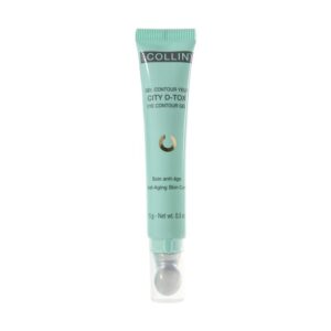 A tube of eye cream with green lid.